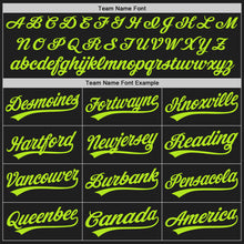 Load image into Gallery viewer, Custom Black Neon Green Authentic Baseball Jersey
