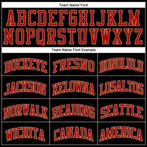 Custom Black Red-Old Gold Authentic Throwback Basketball Jersey