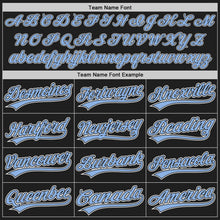 Charger l&#39;image dans la galerie, Custom Black Light Blue Pinstripe Light Blue-White Authentic Baseball Jersey
