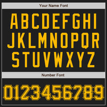 Load image into Gallery viewer, Custom Black Gold Authentic Baseball Jersey
