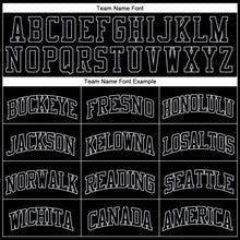 Load image into Gallery viewer, Custom Black Gray Authentic Throwback Basketball Jersey
