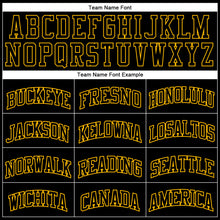 Загрузить изображение в средство просмотра галереи, Custom Black Gold Authentic Throwback Basketball Jersey
