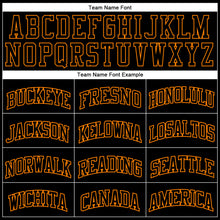 Загрузить изображение в средство просмотра галереи, Custom Black Bay Orange Authentic Throwback Basketball Jersey
