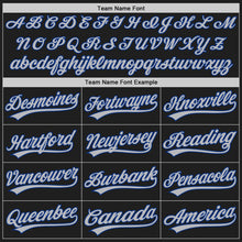 Load image into Gallery viewer, Custom Black Gray Pinstripe Gray-Royal Authentic Baseball Jersey
