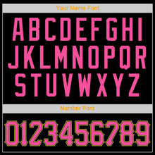 Load image into Gallery viewer, Custom Black Pink-Neon Yellow Authentic Baseball Jersey
