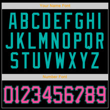 Load image into Gallery viewer, Custom Black Pink-Aqua Authentic Baseball Jersey
