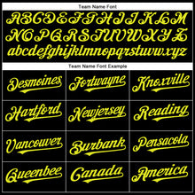 Laden Sie das Bild in den Galerie-Viewer, Custom Black Neon Yellow Authentic Baseball Jersey
