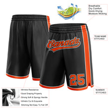 Load image into Gallery viewer, Custom Black Orange-White Authentic Basketball Shorts
