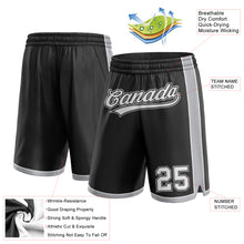 Load image into Gallery viewer, Custom Black White-Gray Authentic Basketball Shorts

