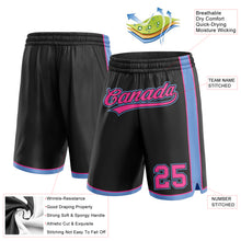Load image into Gallery viewer, Custom Black Pink-Light Blue Authentic Basketball Shorts
