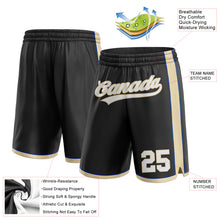 Load image into Gallery viewer, Custom Black White City Cream-Royal Authentic Basketball Shorts

