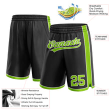 Laden Sie das Bild in den Galerie-Viewer, Custom Black Neon Green-White Authentic Basketball Shorts
