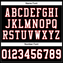 Laden Sie das Bild in den Galerie-Viewer, Custom Black White-Red Mesh Authentic Football Jersey
