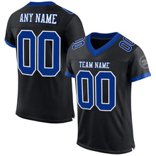 Load image into Gallery viewer, Custom Black Royal-White Mesh Authentic Football Jersey
