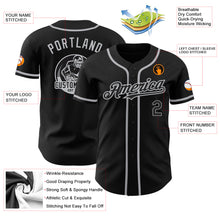 Laden Sie das Bild in den Galerie-Viewer, Custom Black Gray Authentic Baseball Jersey
