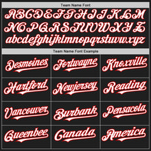 Laden Sie das Bild in den Galerie-Viewer, Custom Black White Pinstripe Red Authentic Baseball Jersey
