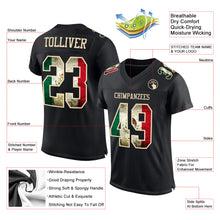 Laden Sie das Bild in den Galerie-Viewer, Custom Black Vintage Mexican Flag-City Cream Mesh Authentic Football Jersey

