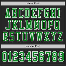 Laden Sie das Bild in den Galerie-Viewer, Custom Black Grass Green-Old Gold Mesh Authentic Football Jersey
