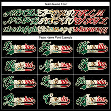 Laden Sie das Bild in den Galerie-Viewer, Custom Black Vintage Mexican Flag Cream Kelly Green-Red Hockey Lace Neck Jersey
