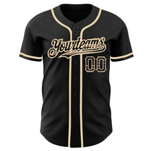 Load image into Gallery viewer, Custom Black Camo USA Flag-City Cream Authentic Baseball Jersey
