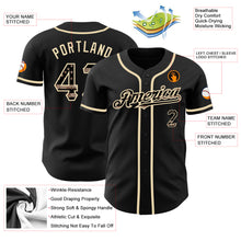 Load image into Gallery viewer, Custom Black Camo USA Flag-City Cream Authentic Baseball Jersey
