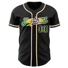 Load image into Gallery viewer, Custom Black Vintage Brazil Flag-City Cream Authentic Baseball Jersey
