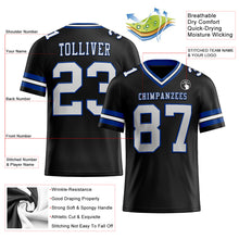 Load image into Gallery viewer, Custom Black White-Royal Mesh Authentic Football Jersey
