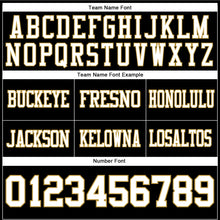 Charger l&#39;image dans la galerie, Custom Black White-Old Gold Mesh Authentic Football Jersey
