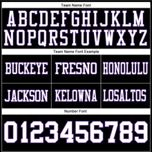 Charger l&#39;image dans la galerie, Custom Black White-Purple Mesh Authentic Football Jersey

