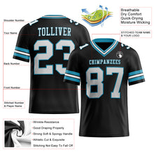 Load image into Gallery viewer, Custom Black White-Panther Blue Mesh Authentic Football Jersey
