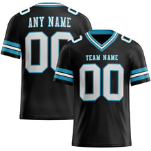 Load image into Gallery viewer, Custom Black White-Panther Blue Mesh Authentic Football Jersey
