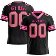 Load image into Gallery viewer, Custom Black Medium Pink-Pink Mesh Authentic Football Jersey
