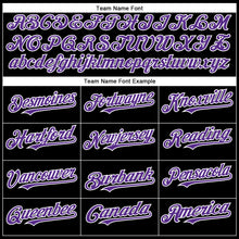 Load image into Gallery viewer, Custom Black Purple=White Authentic Baseball Jersey
