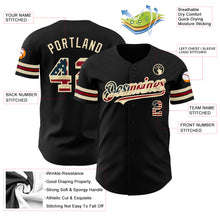 Charger l&#39;image dans la galerie, Custom Black Vintage USA Flag City Cream-Crimson Authentic Baseball Jersey
