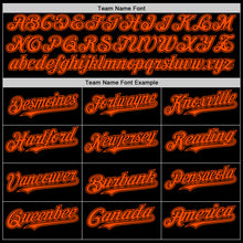 Laden Sie das Bild in den Galerie-Viewer, Custom Black Orange Pinstripe Orange Authentic Sleeveless Baseball Jersey
