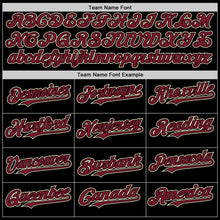 Laden Sie das Bild in den Galerie-Viewer, Custom Black Cream Pinstripe Crimson Authentic Sleeveless Baseball Jersey
