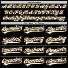 Charger l&#39;image dans la galerie, Custom Black White-Gold Authentic Throwback Baseball Jersey
