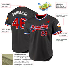 Charger l&#39;image dans la galerie, Custom Black Red-Royal Authentic Throwback Baseball Jersey
