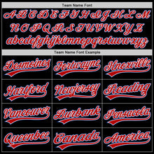 Charger l&#39;image dans la galerie, Custom Black Red-Royal Authentic Throwback Baseball Jersey

