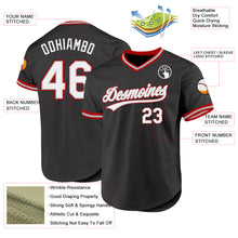 Charger l&#39;image dans la galerie, Custom Black Gray-Red Authentic Throwback Baseball Jersey

