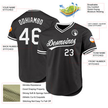 Charger l&#39;image dans la galerie, Custom Black White Authentic Throwback Baseball Jersey
