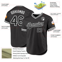 Charger l&#39;image dans la galerie, Custom Black White Authentic Throwback Baseball Jersey

