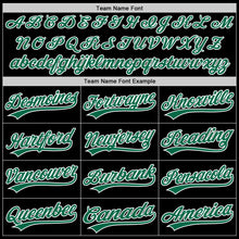 Laden Sie das Bild in den Galerie-Viewer, Custom Black Kelly Green-White Authentic Throwback Baseball Jersey
