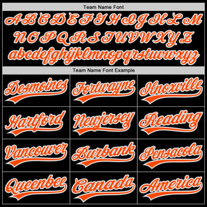 Custom Black Orange-Gray Authentic Throwback Baseball Jersey