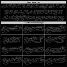 Load image into Gallery viewer, Custom Black Steel Gray Authentic Throwback Baseball Jersey
