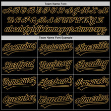 Load image into Gallery viewer, Custom Black Old Gold Authentic Throwback Baseball Jersey
