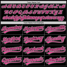 Charger l&#39;image dans la galerie, Custom Black Pink-White Authentic Throwback Baseball Jersey
