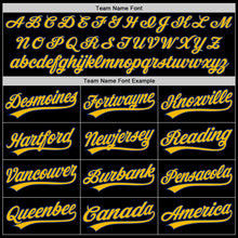 Load image into Gallery viewer, Custom Black Royal-Gold Authentic Throwback Baseball Jersey
