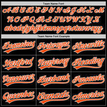 Load image into Gallery viewer, Custom Black Orange-White Authentic Throwback Baseball Jersey
