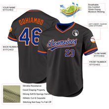 Charger l&#39;image dans la galerie, Custom Black Royal-Orange Authentic Throwback Baseball Jersey
